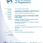 FSSC 22000 Certificate_JCC Cleveland