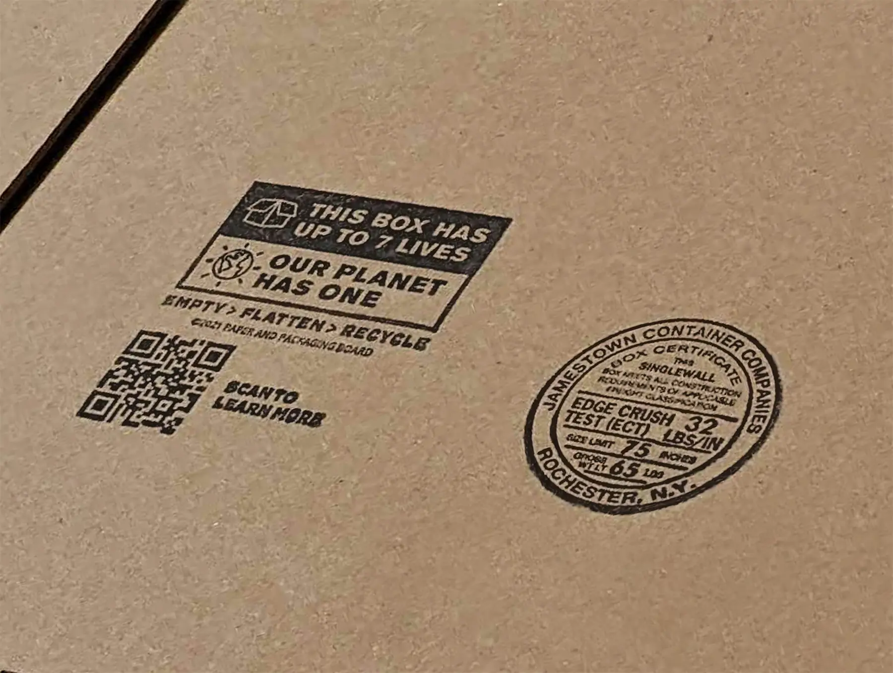 JCC-Cert-Image-2 Jamestown Container Box to Nature corrugated box manufacturer